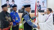 Pendeta Steven Wonmaly Dampingi Pelepasan Jemaah Haji Jayapura Kloter 29 Embarkasi Makassar