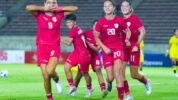 Timnas Putri Indonesia Saat Merayakan Gol Bersama Para Pemain
